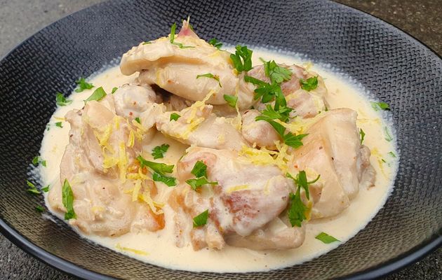 Poulet à la crème et au citron