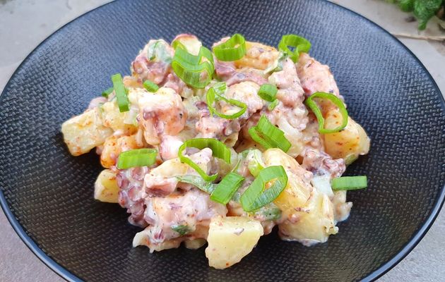 Salade de poulpe et pommes de terre à l'aïoli