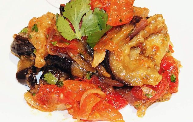 Salade tiède aux aubergines