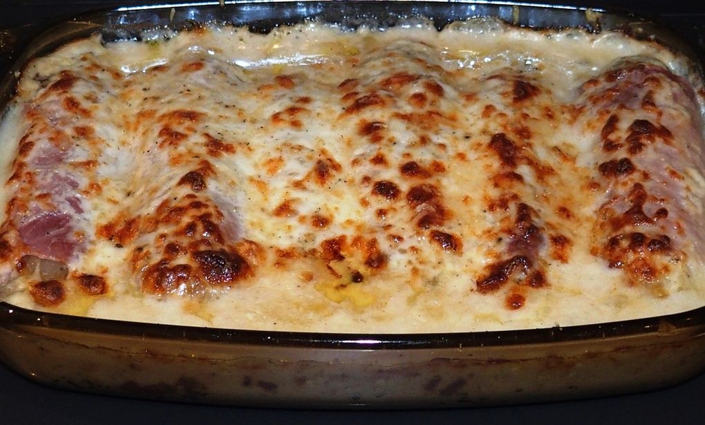 Endives au jambon ou chicons au gratin