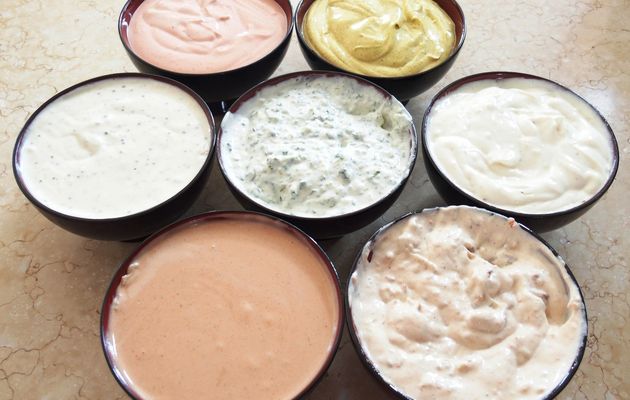 Sept sauces pour la fondue chinoise