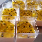 Panna cotta de foie gras, coulis de fruits de la passion - Les recettes de Virginie