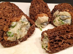 Morilles farcies en makis
