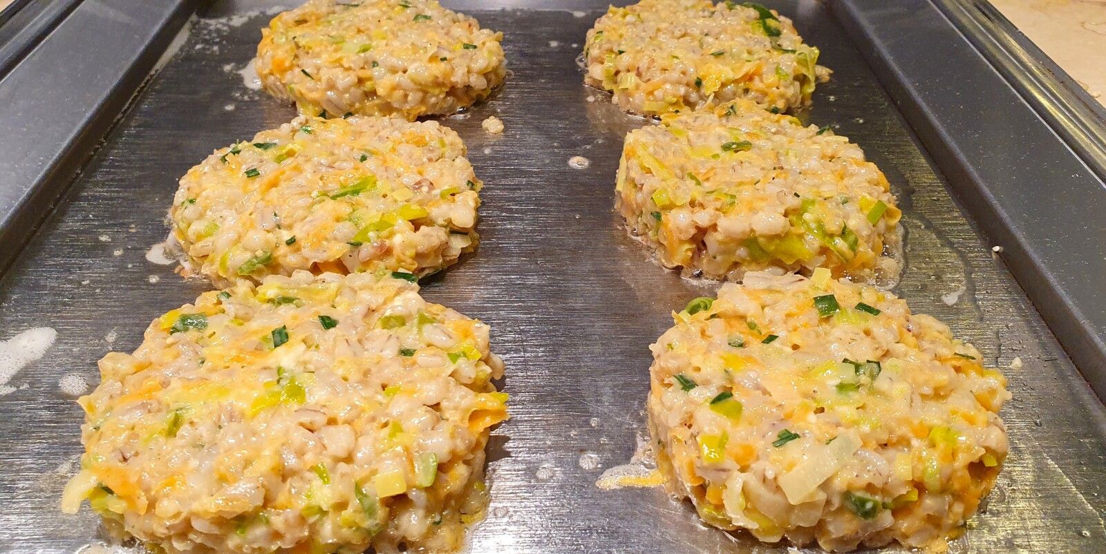 Galettes à l'orge et aux légumes