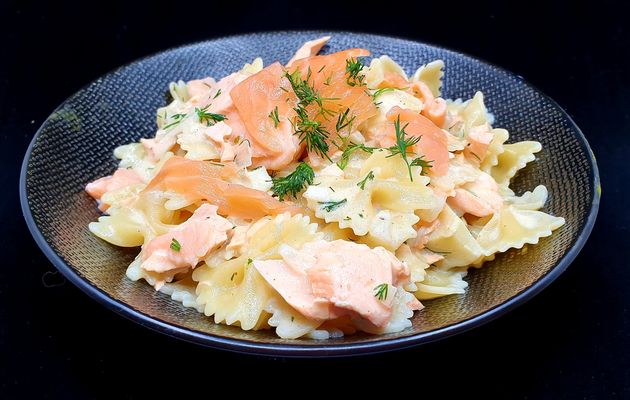 Pâtes aux deux saumons