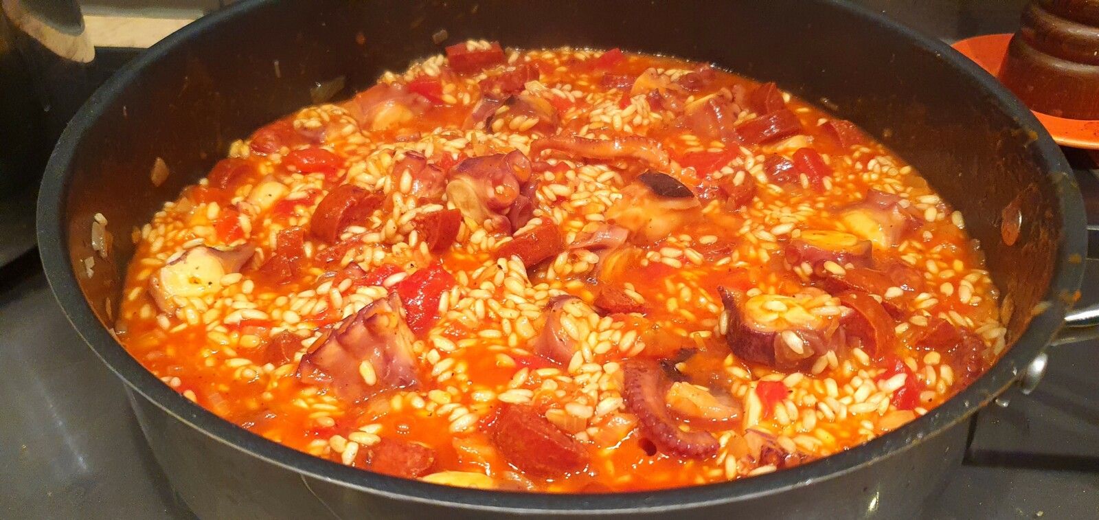 Risotto au poulpe et chorizo