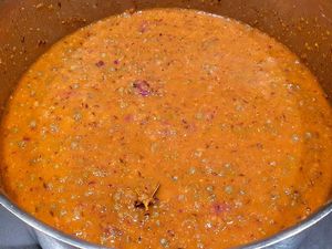 Dhal aux lentilles et haricots rouges