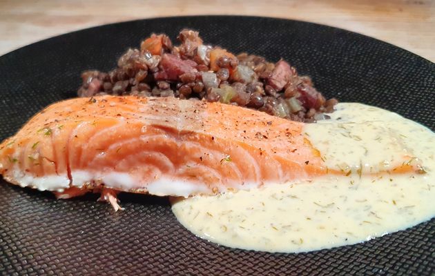 Filet de saumon sauce à l'aneth et citron