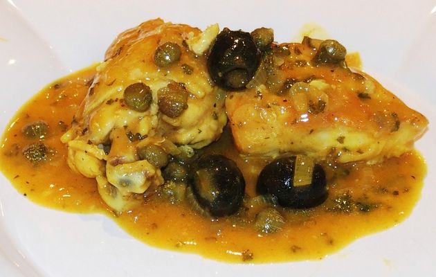 Poulet au citron et aux olives