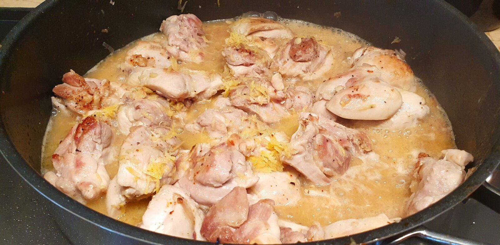 Poulet à la crème et au citron