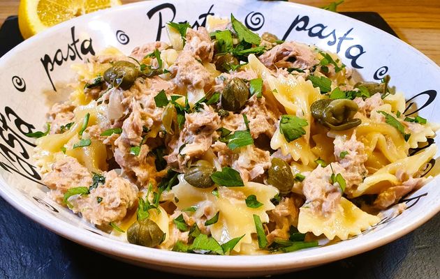 Pâtes au thon et aux câpres