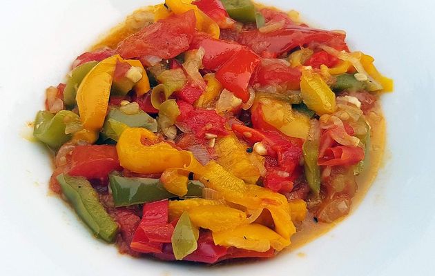 Piperade de poivrons et tomates
