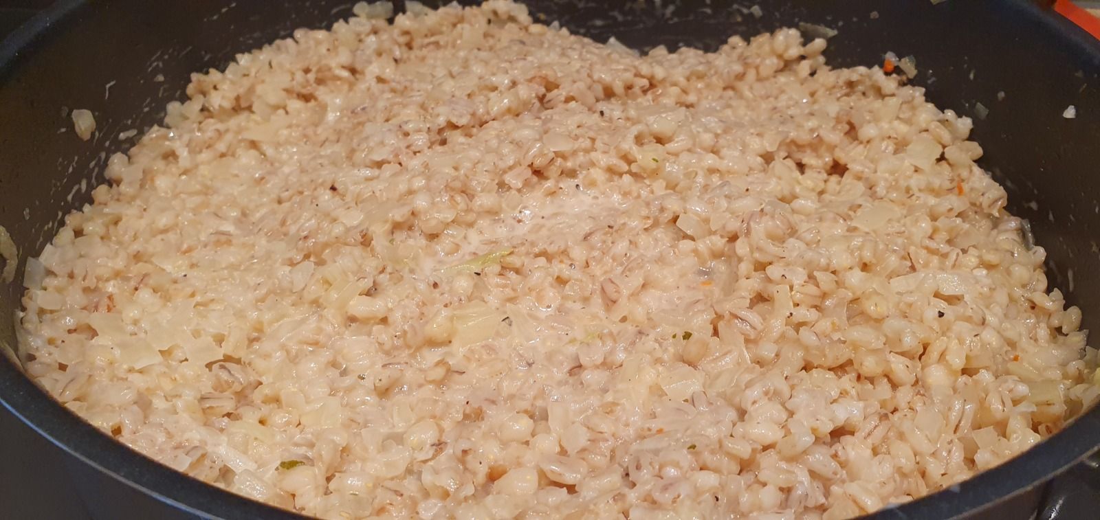 Risotto d'orge au fenouil et truite saumonée