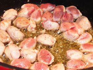 Cassolette de sot-l'y-laisse et langoustines