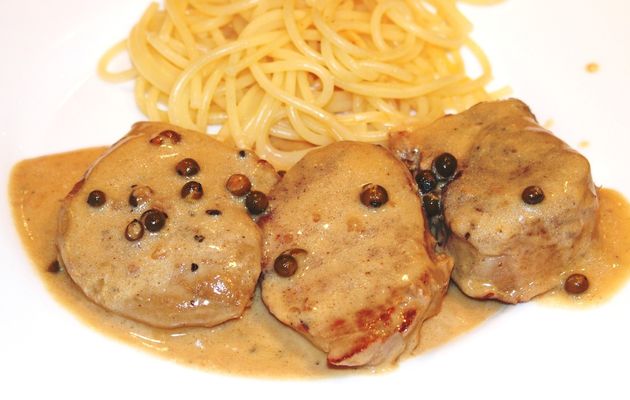 Filets mignons sauce au poivre vert