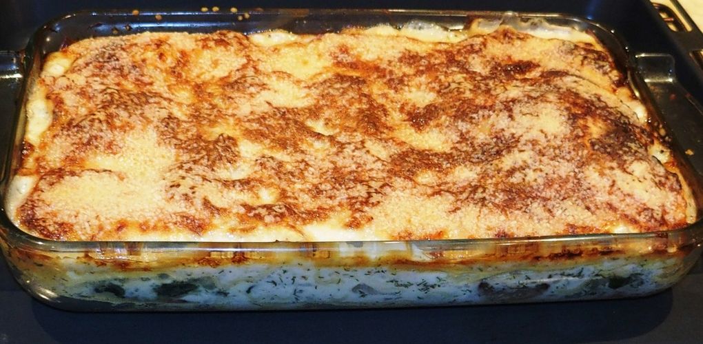Lasagne au saumon et aux crevettes