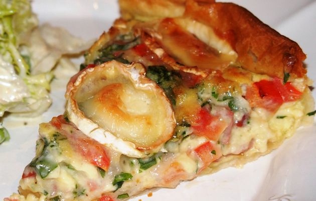 Tarte au fromage de chèvre et tomate