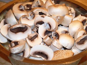 Risotto aux coeurs de poulet, champignons et asperges