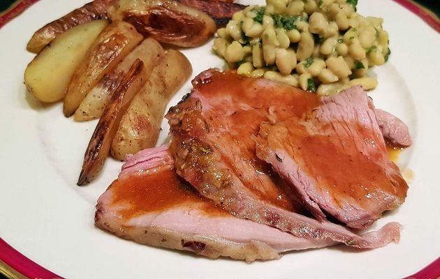 Gigot d'agneau cuit en basse température