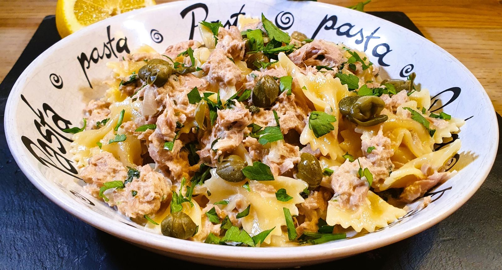 Pâtes au thon et aux câpres