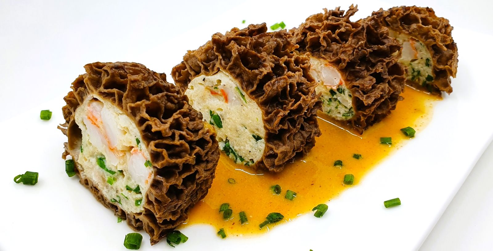 Morilles farcies en makis